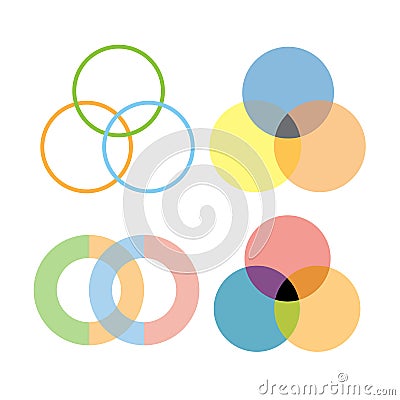 Intersection circles design Vector Illustration