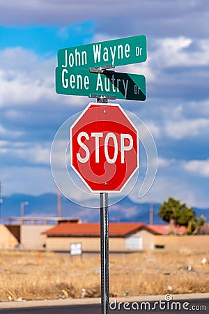 Intersection Named After Celebrities Editorial Stock Photo