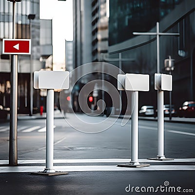 Intersection signposts ensuring safe and efficient navigation Stock Photo
