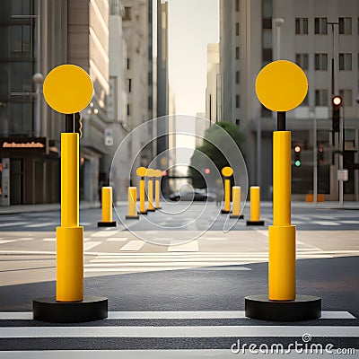 Intersection signposts ensuring safe and efficient navigation Stock Photo