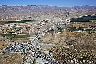 Interstate 10 Coachella Valley Stock Photo