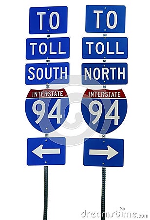 Interstate 94 Road Sign Stock Photo