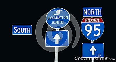 Interstate 95 evacuation Stock Photo
