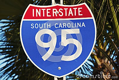 Interstate 95 in South Carolina Stock Photo