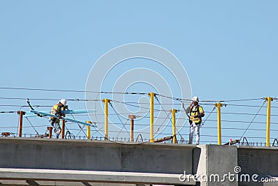 Interstate 69 Bridge Construction Near Houston, Texas Editorial Stock Photo