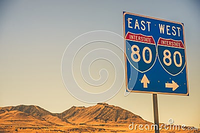 Interstate I-80 Nevada Stock Photo