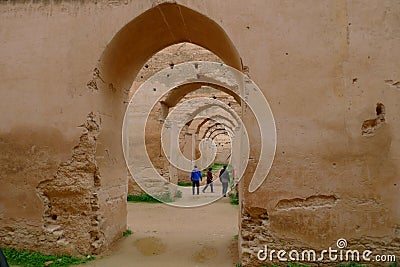 Intertwined rooms inside the castle in Morocco Editorial Stock Photo