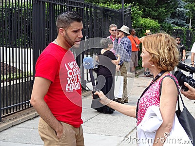 Interview at the Cuban Embassy Editorial Stock Photo