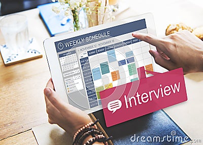 Interview Evaluation Job Interview Question Concept Stock Photo