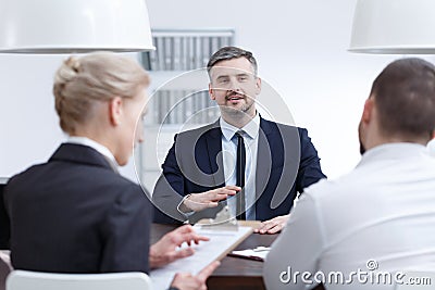 Interview for managerial position Stock Photo