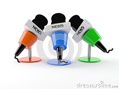 Interview microphones Stock Photo