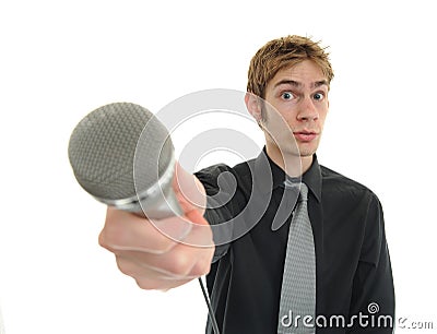 Interview News Reporter Journalist Stock Photo