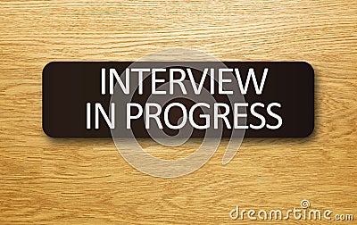 Interview in Progress Stock Photo