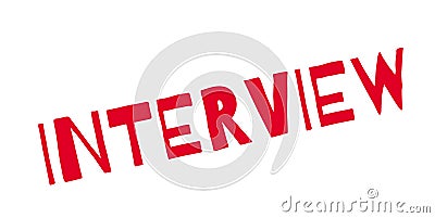 Interview rubber stamp Vector Illustration