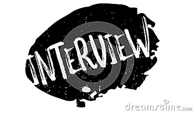 Interview rubber stamp Vector Illustration