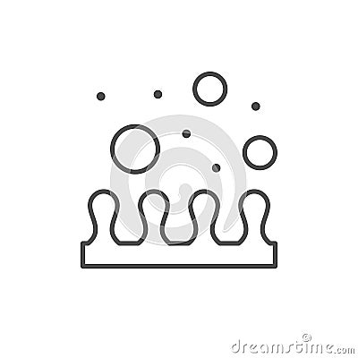 Intestinal absorption line outline icon Vector Illustration