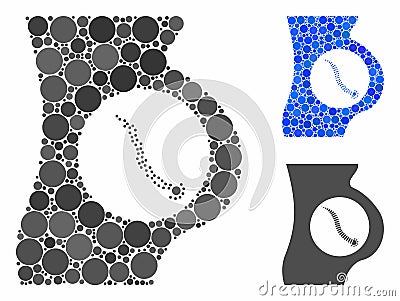 Intestinal parasite Composition Icon of Circles Vector Illustration