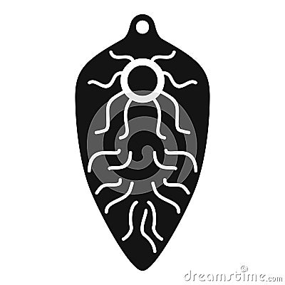 Intestinal parasite icon, simple style Vector Illustration