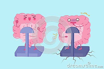 Intestine with health concept Vector Illustration