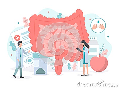 Intestine health concept Vector Illustration