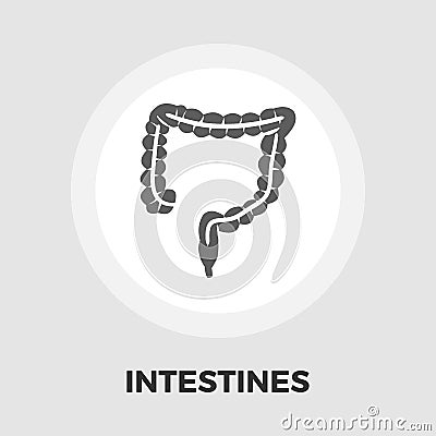 Intestines flat icon Vector Illustration