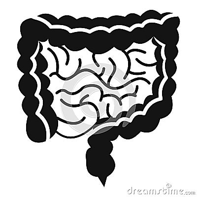 Intestines icon, simple style Vector Illustration