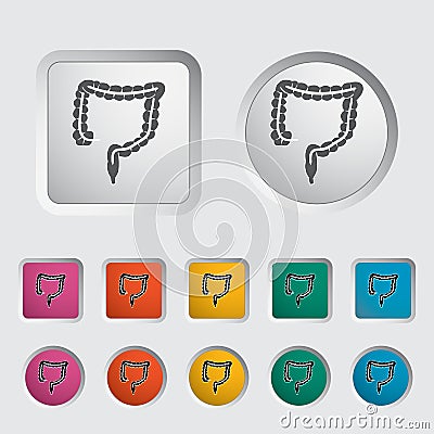 Intestines icon. Vector Illustration