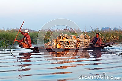 Intha tribe people, Myanmar Editorial Stock Photo