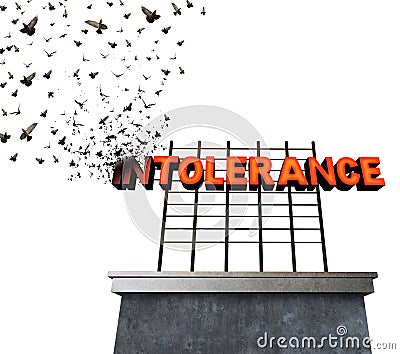 Intolerance Philosophy Concept Cartoon Illustration