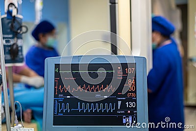 Intra aortic balloon pump machine. Medical equipment. Stock Photo