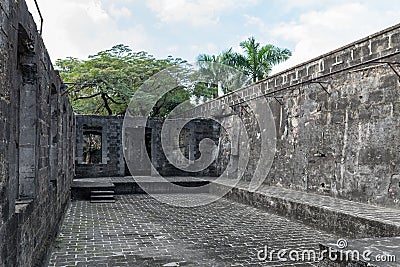 Intramuros. Fort Santiago is a citadel first built by Spanish conquistador Stock Photo