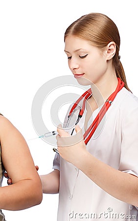 Intramuscular injection Stock Photo