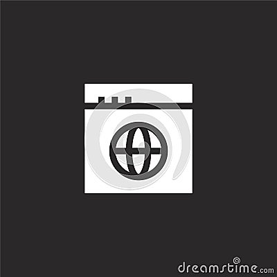 intranet icon. Filled intranet icon for website design and mobile, app development. intranet icon from filled management Vector Illustration