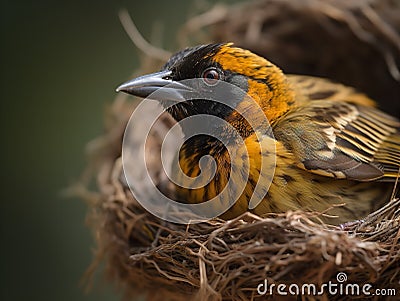 The Intricate Architecture of the Weaver Bird's Nest Stock Photo