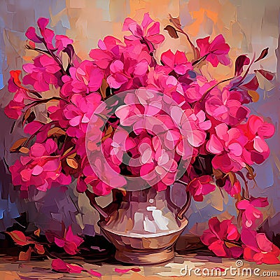 Intricate Bouquet of Exotic Bougainvillea Flowers Stock Photo