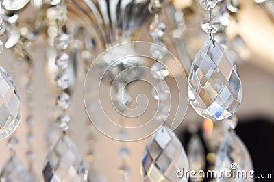 Intricate chandelier in an optician shop. Stock Photo