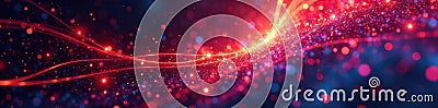 Intricate color burst, dynamic lines particles , particle, design Cartoon Illustration