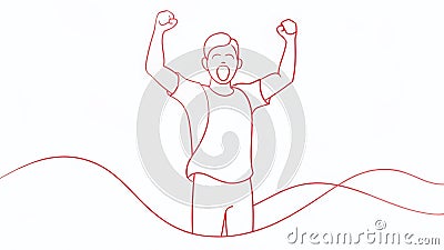 Intricate Continuous Line Drawing A Supportive Abstract Design in Low Light Stock Photo