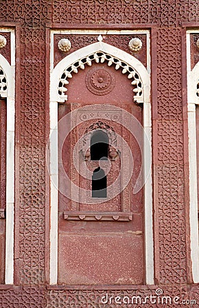 Intricate design and carving in Jahangir Palace Stock Photo