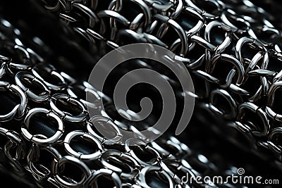 Chainmail Texture Background, Detailed Stock Photo