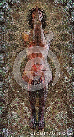 Intricate experimental design created digitally. Suitable to use as a background Stock Photo
