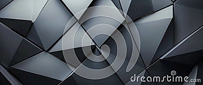 Intricate geometric patterns of black triangular shapes displayed in an artistic design Stock Photo