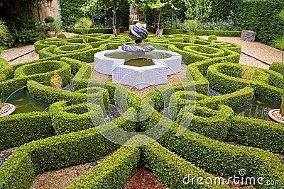 Intricate knot garden Stock Photo