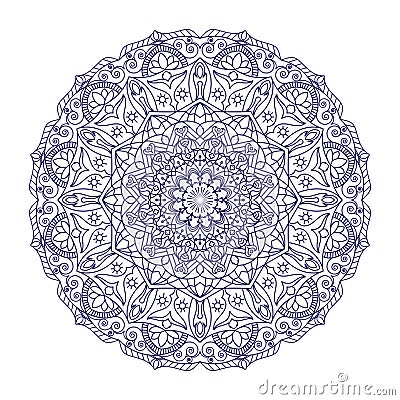 Intricate mandala design for adult coloring books, decorations, backgrounds, banners etc Vector Illustration
