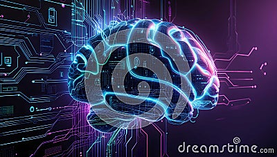 Abstract Digital Plexus Structure with Data Connections - AI Generated Image Stock Photo