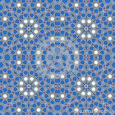 Intricate moorish eastern pattern, traditional arabic geometry Vector Illustration