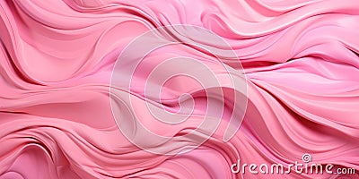 Intricate pattern of intertwining pink waves. AI generative Stock Photo