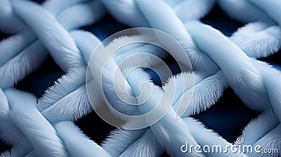 A close up of a white woven fabric Stock Photo