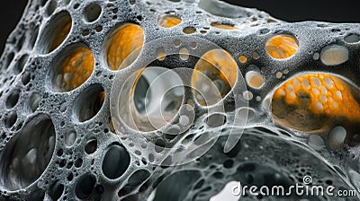 Intricate patterns of cellular structures in science Stock Photo