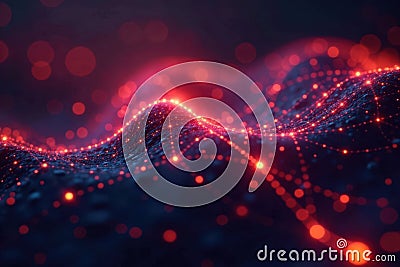 Intricate plexus of glowing lines forming a network , glowing, communication, node Stock Photo